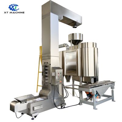 良い価格 304SUS Z型バケットエレベーター 電子磁気フィッダーと 0.75kwのナッツ処理電力 オンライン