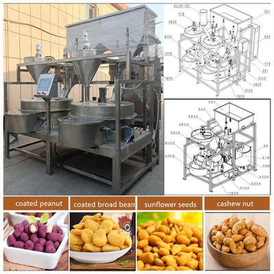 PLCコントローラー 自動ピーナッツコーティングマシン 容量150~600kg/h