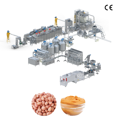 300kg/h--2000kg/h Capacity Peanut Butter Processing Line For Consistent Output