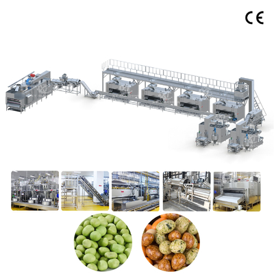 良い価格 1000kg/h ごまピーナッツコーティングおよびベーキング生産ライン、食品グレードステンレス鋼304製、コーティングローストピーナッツ用 オンライン