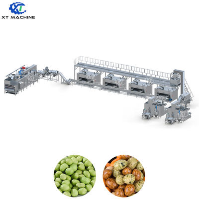 完全自動 500-1000kg/h ピーナッツコーティングマシン PLC制御と304食品グレードのステンレス鋼