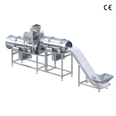 良い価格 全自動SS304 ダブルローラー味付け機 500-1000kg/hの容量 ナッツ スナック 肉調味料 オンライン