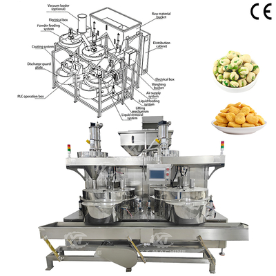 ダブルステーションピーナッツコーティング機 600-800kg/h スナック食品用
