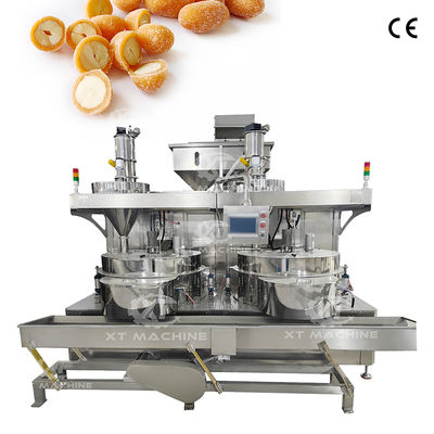 500-1000kg/h PLC制御付き,コーティングされたピーナッツバーガー製造機械