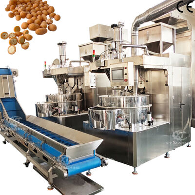 良い価格 500kg/h-1000kg/h スナック食品工場のためのPLC制御システムを持つ自動ナッツコーティングマシン オンライン