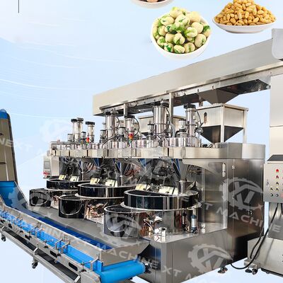 多風味ピーナッツ（塩味/海苔味/クリスピー）用 高出力自動ピーナッツコーティング機