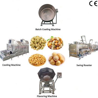 食品類のナッツコーティング パンと調味料の生産ライン 100~200kg/h 生産能力