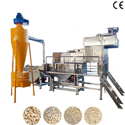 良い価格 1000kg/h-2000kg/h 4段階ナッツチョッピング・グレーダー（カスタマイズ可能な出力付き）ナッツ加工工場用ピーナッツダイシングマシン オンライン