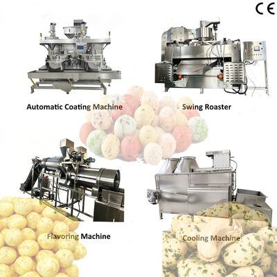 良い価格 SUS304 200kg/h-500kg/h 効率的な食品焼焼加工のためのナッツコーティングと焼焼生産ライン オンライン