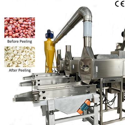 良い価格 SUS304 1000kg/h-2000kg/h ピーナッツ切断とブランチングマシン ブランチされたピーナッツの生産のための空気剥離機 オンライン