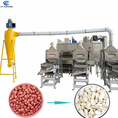 良い価格 高品質 1000kg/h-2000kg/h SUS304 ナッツ加工機器のためのナッツ切断とブランシングマシン オンライン