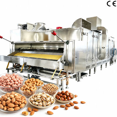 300kg/h-1000kg/h パーソナライズ可能 連続帯型 ナッツ 焼肉機 PLC コントロールパネル付き 商用パンオーブン