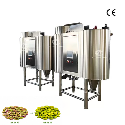 良い価格 高効率のピスタチオブランチャーのPLC制御付き500kg/hピーナッツレッドスキンを除去する機械 オンライン