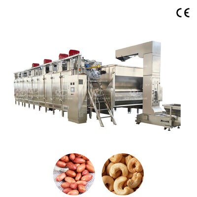 工業用自動カシューナッツハゼルナッツ焼却機 連続ナッツ焼却機 500~2000kg/H 食品加工工場用